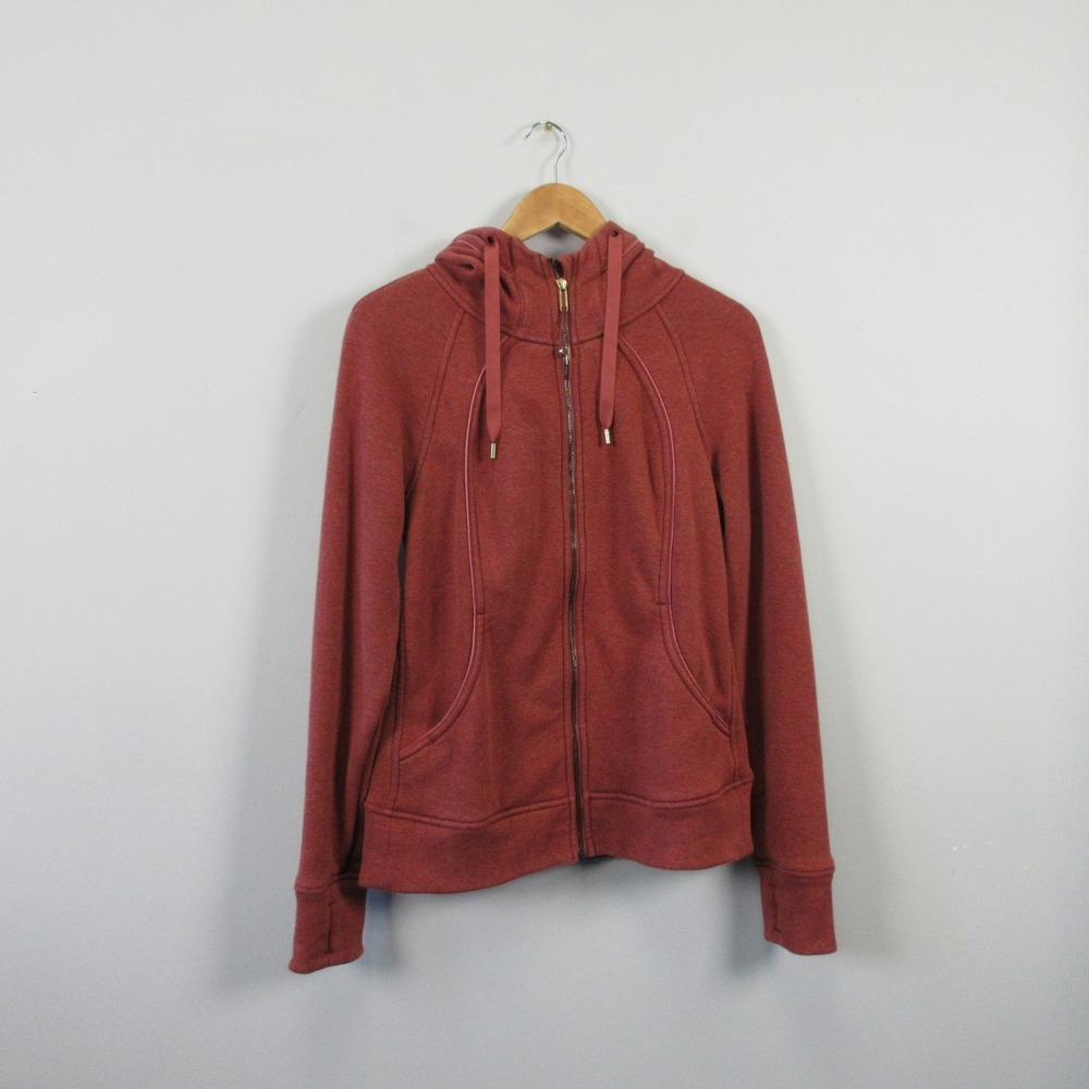 Lululemon Scuba Hoodie Plush Women's 8 Heathered Soft Cranberry Jacket 714